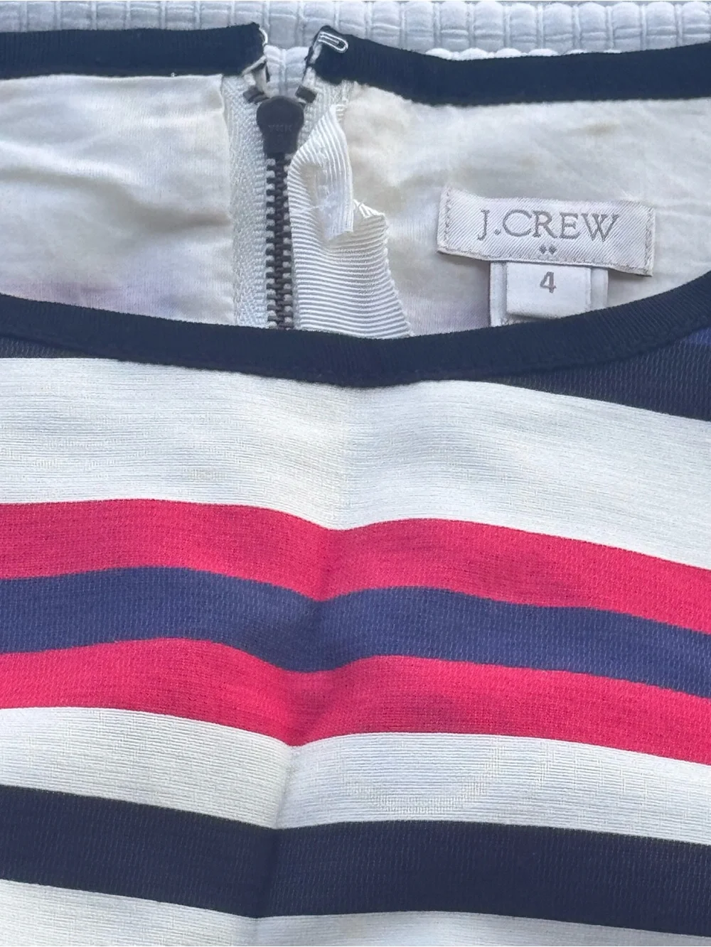 J.Crew Striped Fit & Flare Dress Size 4 Nautical Summer Sleeveless